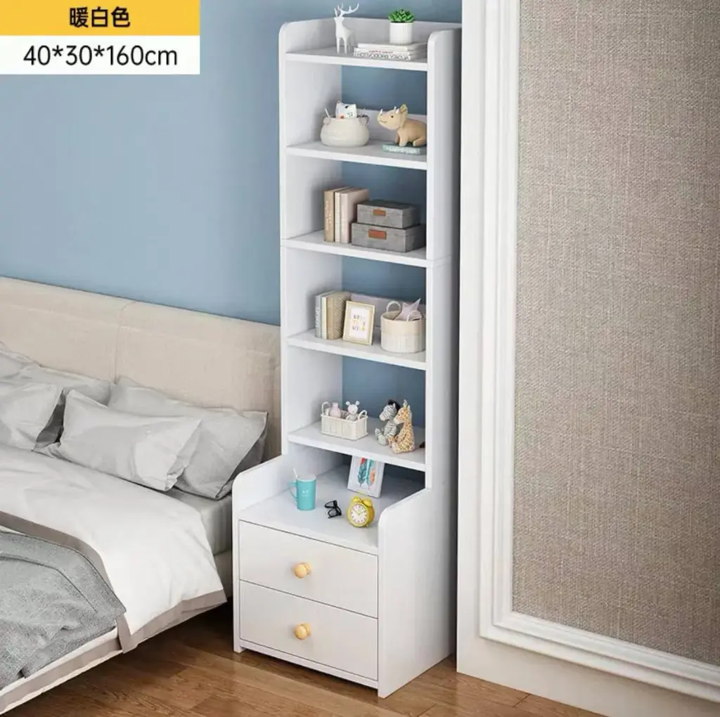 مكتبة جانبية بأدراج 