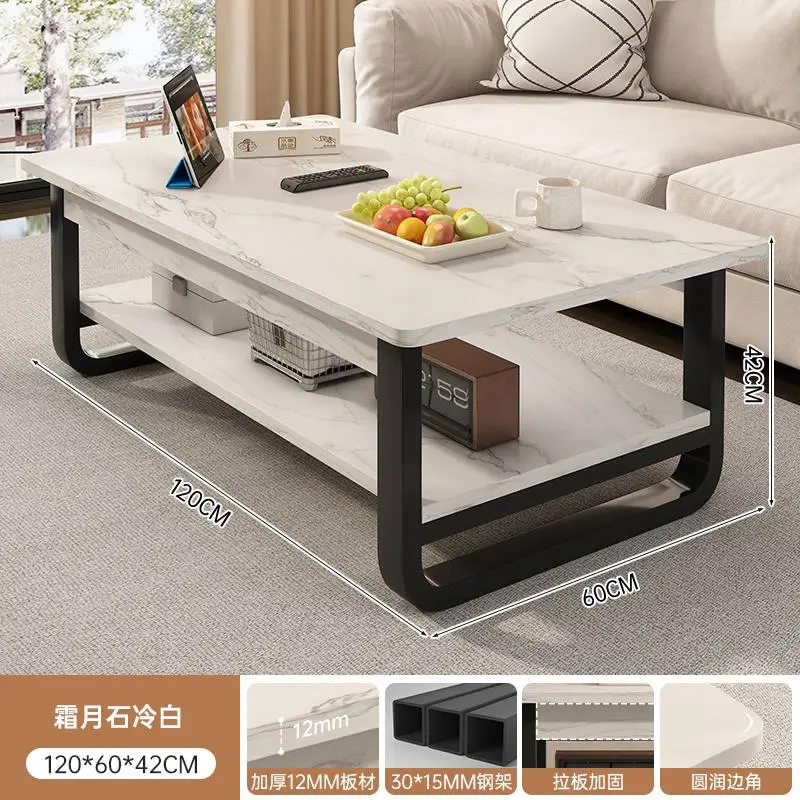 طاولة الوسط "ماربل برو" – أناقة الرخام وقوة الحديد ☕💎