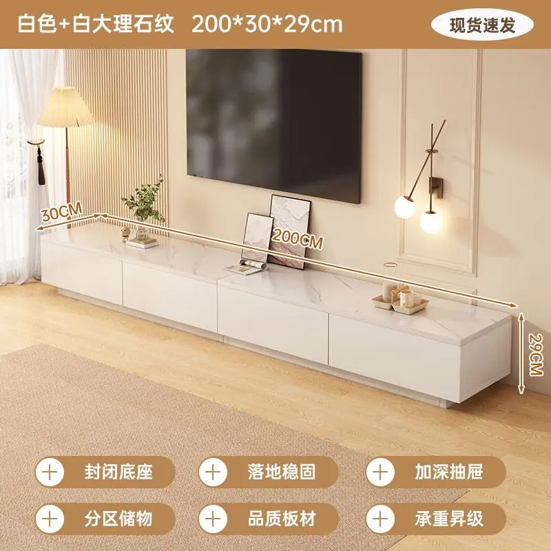 🏛️ خزانة تلفاز "رويال وايت ماربل" (Royal White Marble) العائمة:عنوان الفخامة والترتيب في قلب منزلك الحديث 💎🏛️✨